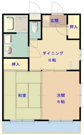 サンヒルズC棟の物件間取画像